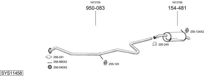 BOSAL SYS11458