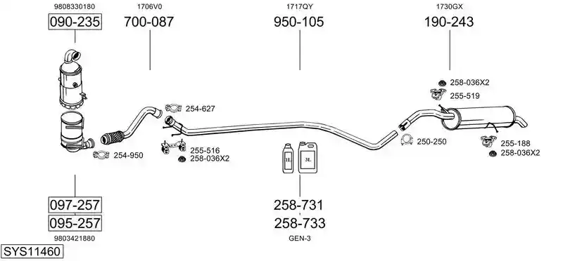 BOSAL SYS11460