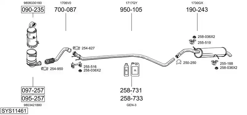 BOSAL SYS11461