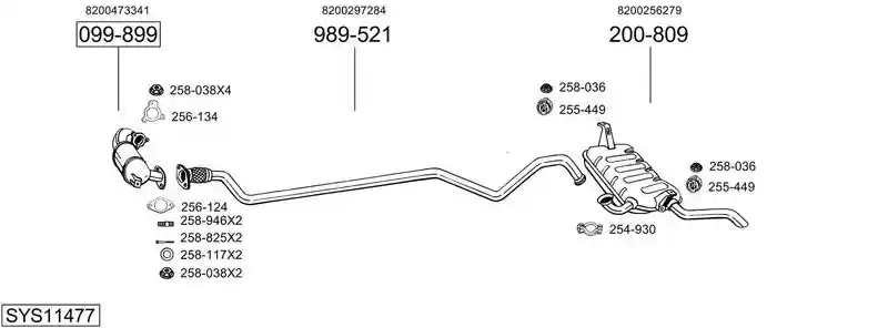BOSAL SYS11477 BOSAL SYS11477