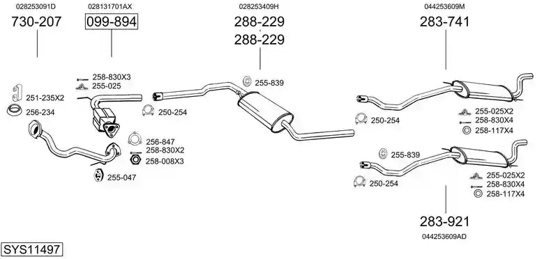 BOSAL SYS11497