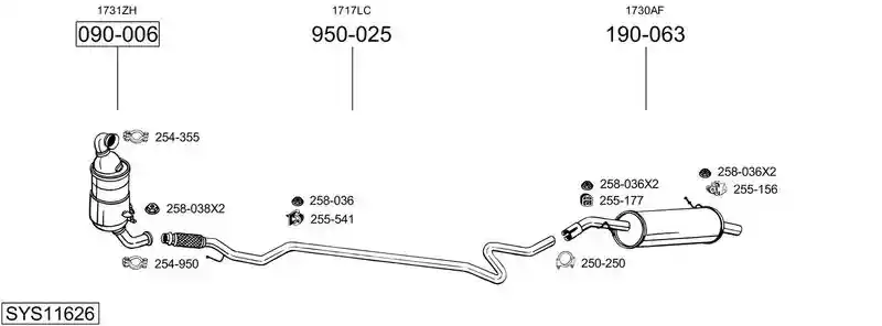 BOSAL SYS11626