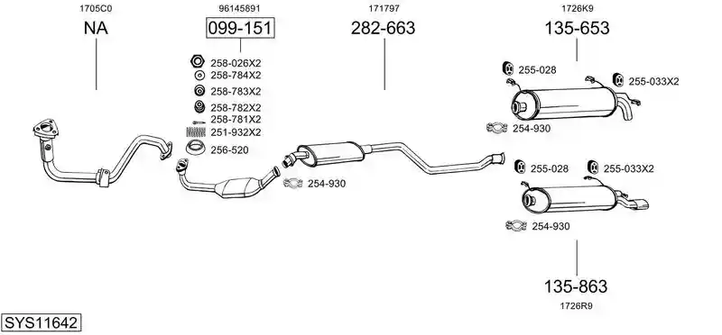BOSAL SYS11642