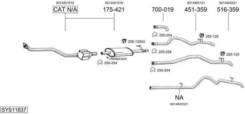 BOSAL SYS11837