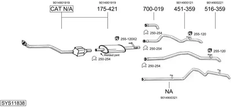 BOSAL SYS11838