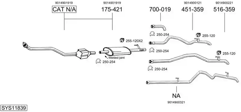 BOSAL SYS11839