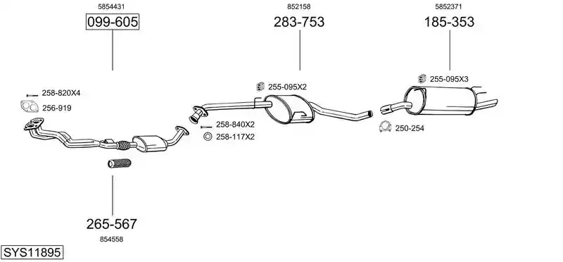 BOSAL SYS11895