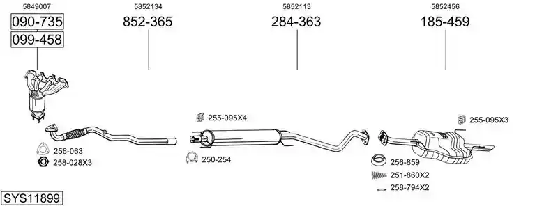 BOSAL SYS11899