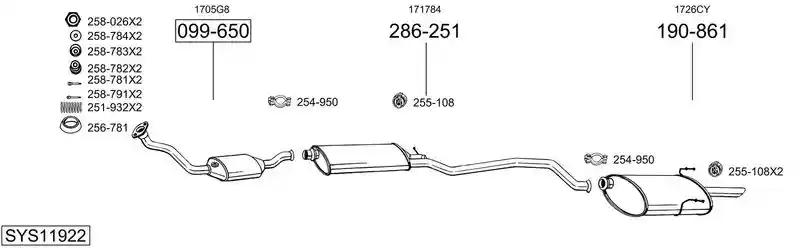 BOSAL SYS11922