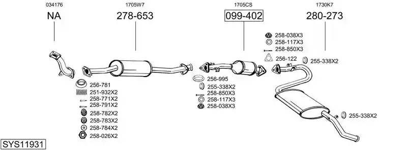 BOSAL SYS11931