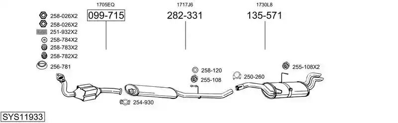 BOSAL SYS11933