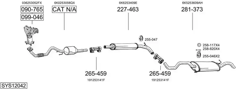 BOSAL SYS12042