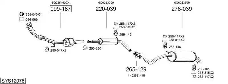 BOSAL SYS12078 BOSAL SYS12078