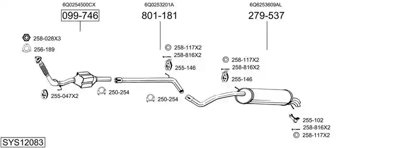 BOSAL SYS12083 BOSAL SYS12083