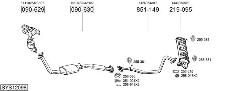 BOSAL SYS12098