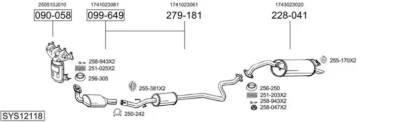 BOSAL SYS12118