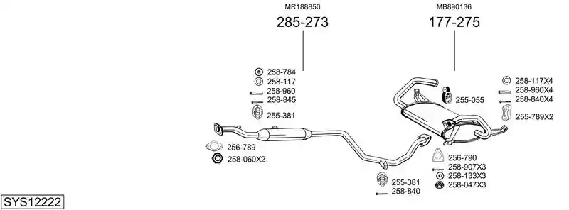 BOSAL SYS12222