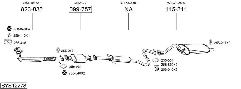 BOSAL SYS12278
