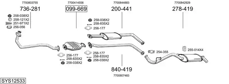 BOSAL SYS12533