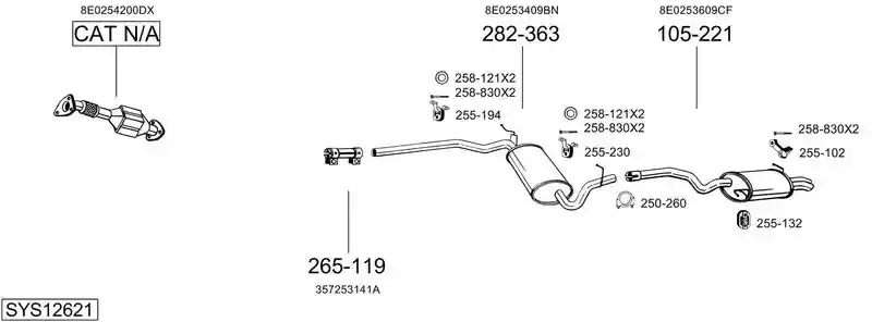 BOSAL SYS12621
