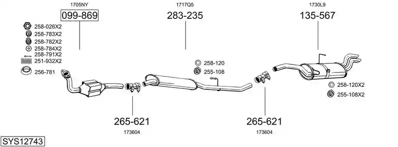 BOSAL SYS12743