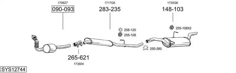 BOSAL SYS12744