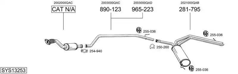 BOSAL SYS13253