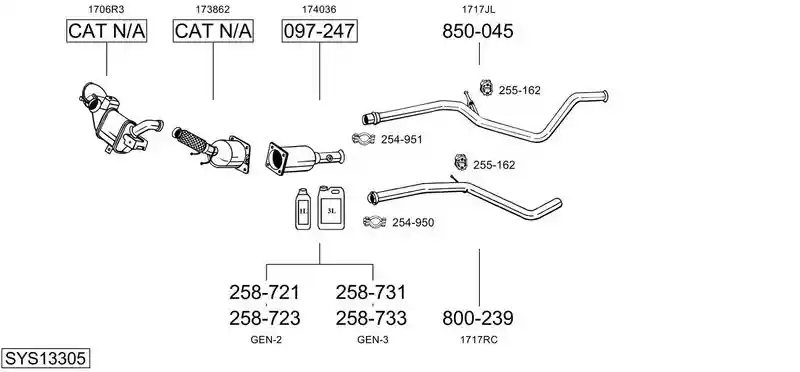 BOSAL SYS13305