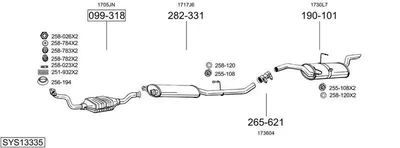 BOSAL SYS13335