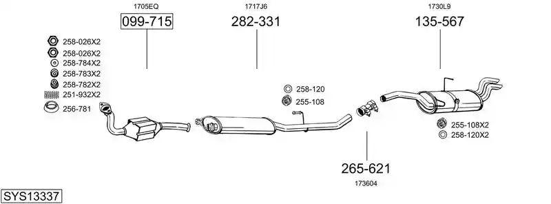 BOSAL SYS13337