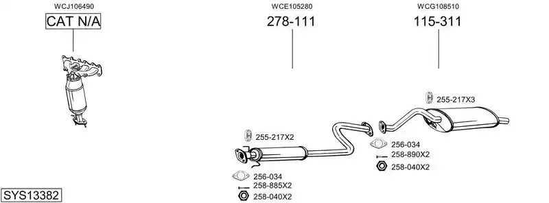 BOSAL SYS13382