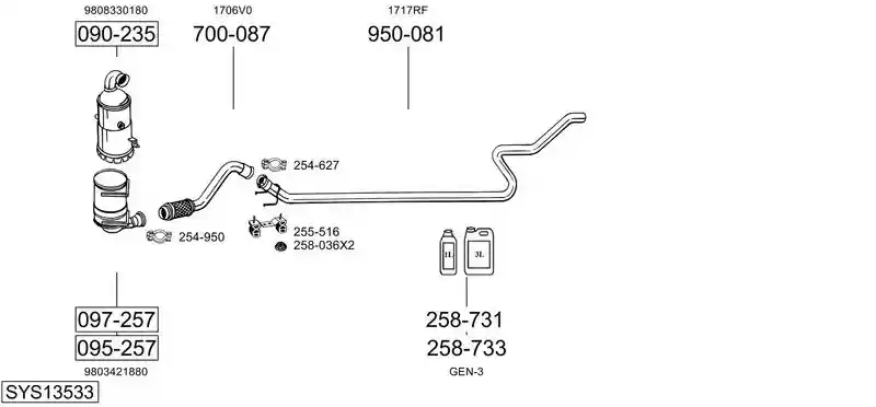 BOSAL SYS13533