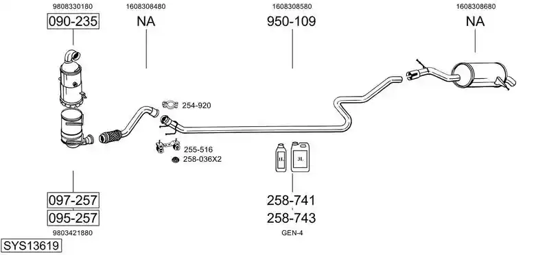 BOSAL SYS13619