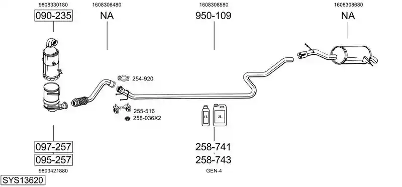BOSAL SYS13620