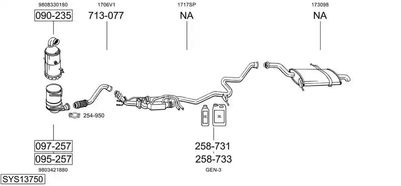 BOSAL SYS13750