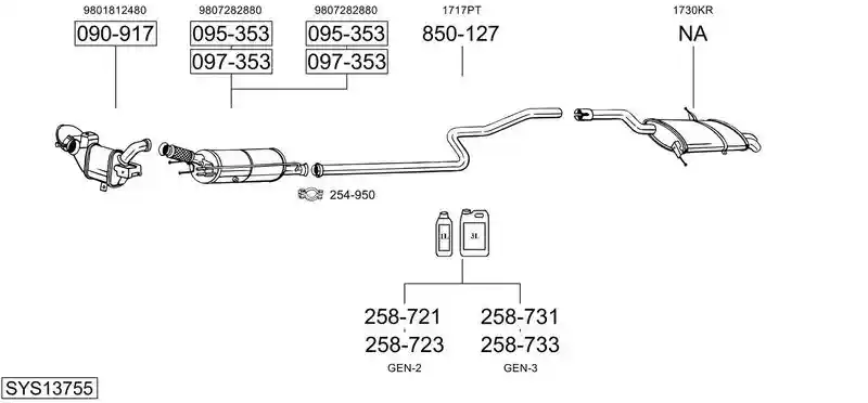 BOSAL SYS13755