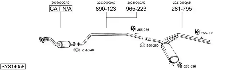 BOSAL SYS14058