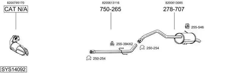 BOSAL SYS14092