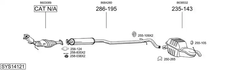 BOSAL SYS14121