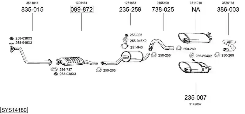 BOSAL SYS14180