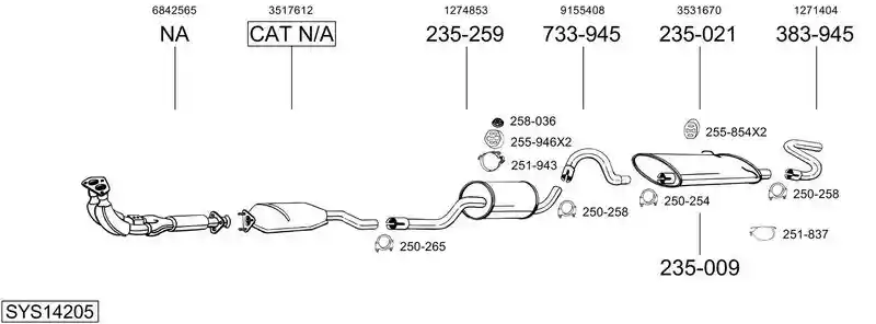 BOSAL SYS14205