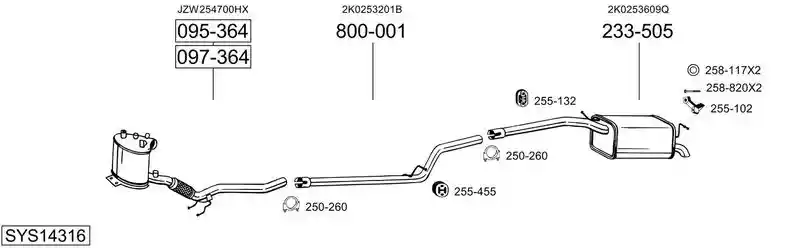 BOSAL SYS14316