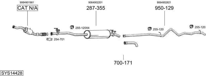 BOSAL SYS14428