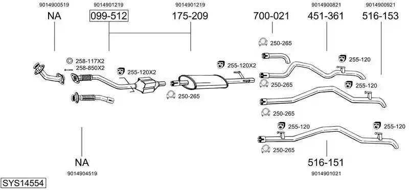 BOSAL SYS14554