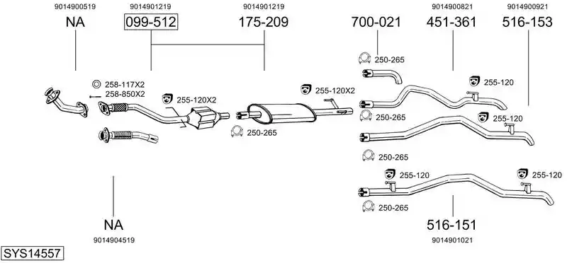 BOSAL SYS14557