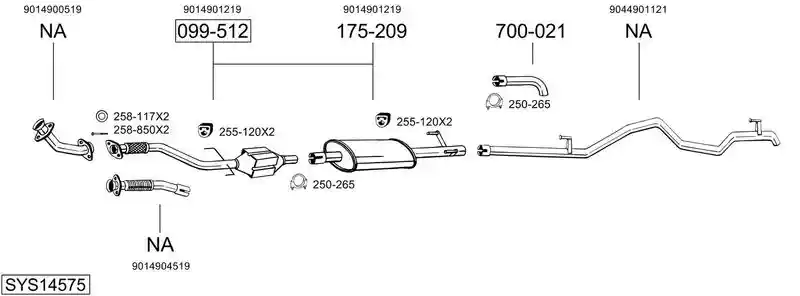 BOSAL SYS14575