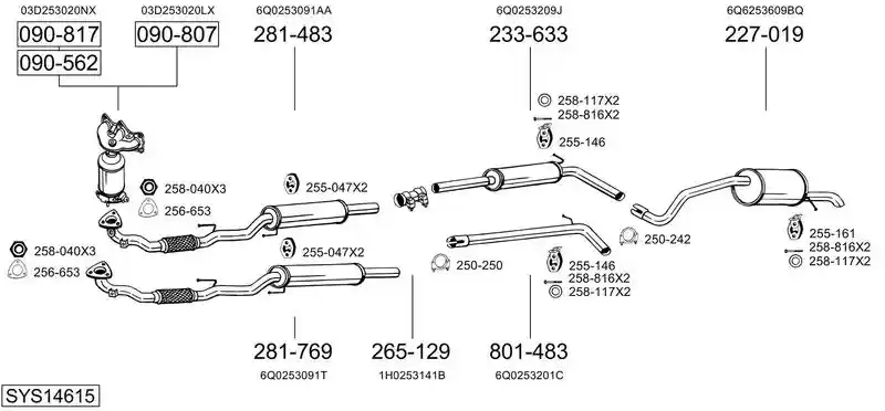 BOSAL SYS14615
