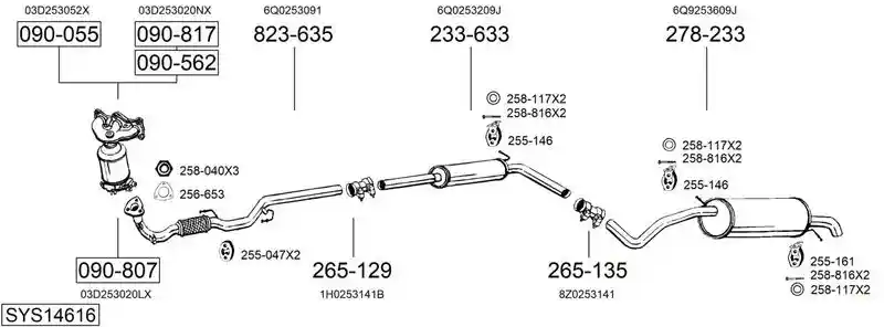 BOSAL SYS14616