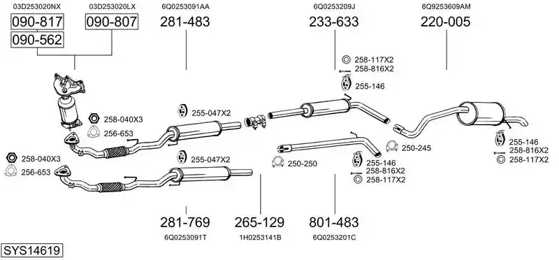 BOSAL SYS14619