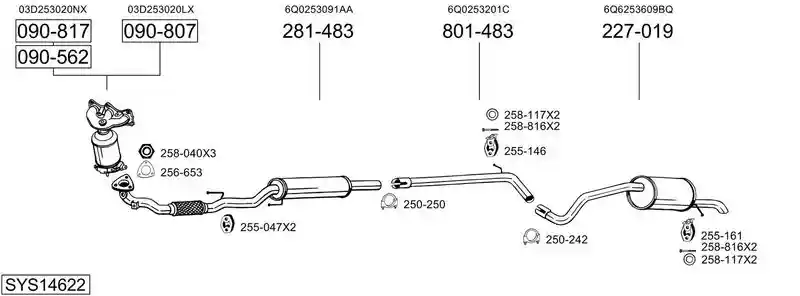 BOSAL SYS14622